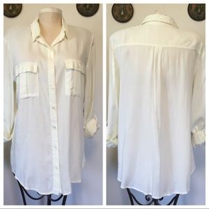 Faded Glory ivory NWT rayon tunic/shirt